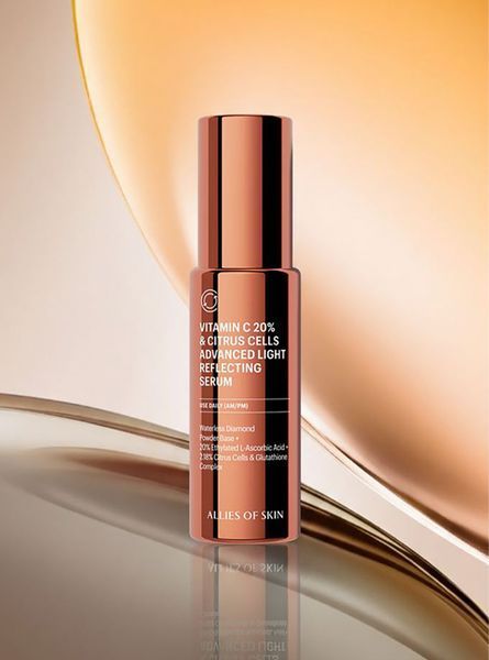 Сироватка з вітаміном С та клітинами цитрусу Allies of Skin Vitamin C 20% & Citrus Cells Advanced Firm & Glow Serum AOS13 фото