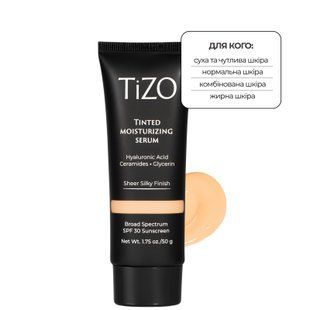 Тонуюча сироватка TiZO Tinted Moisturizing Serum SPF 30 Light-Medium TZ02 фото